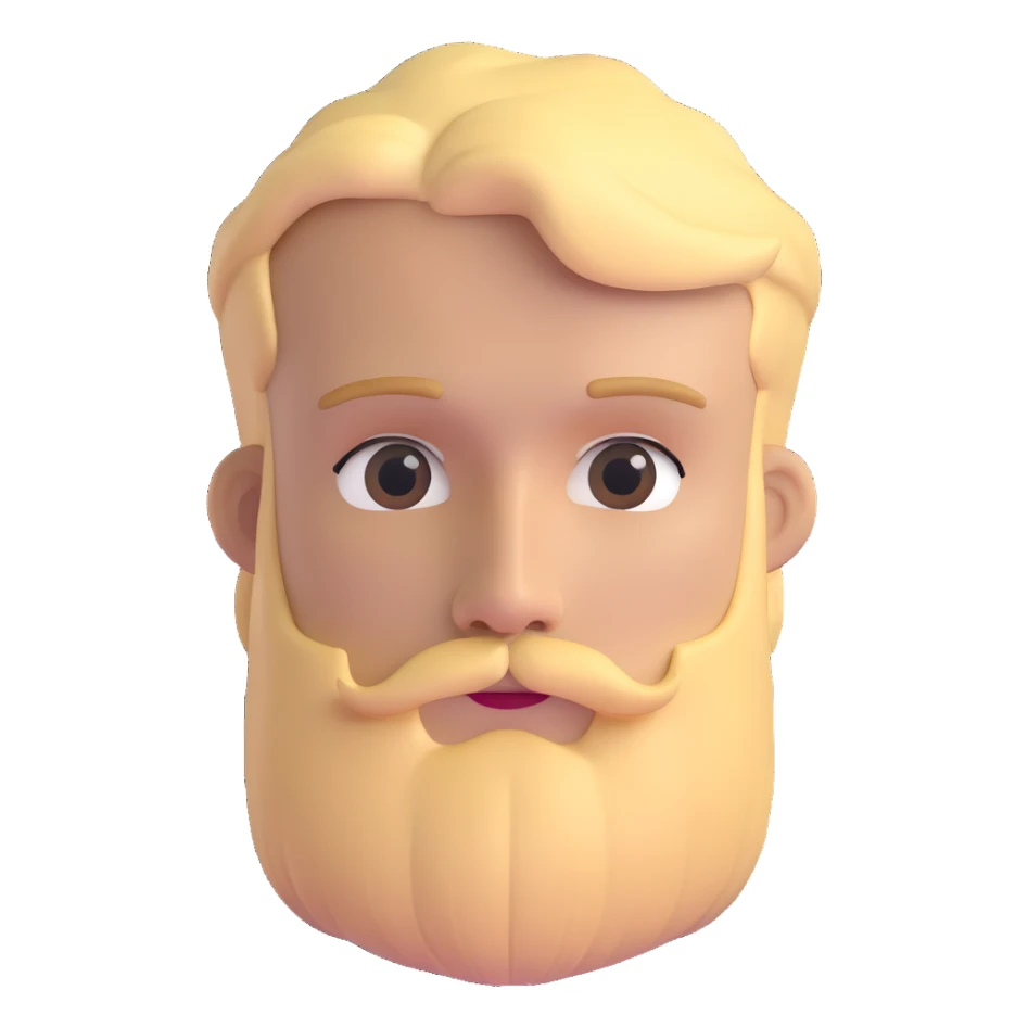 young man with blonde hair and moderate beard sticker