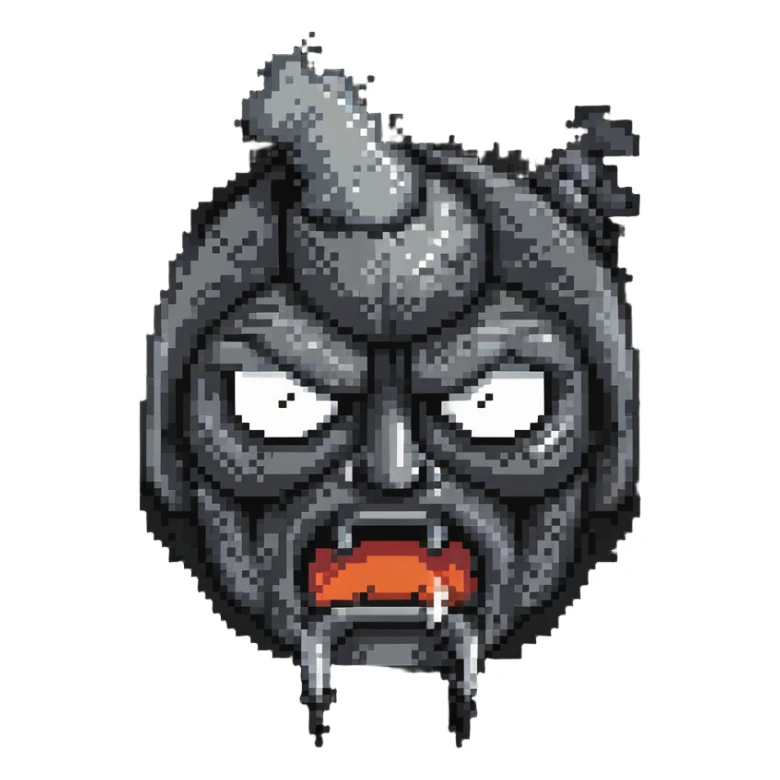 angry face with steam coming from nose, frustrated expression sticker
