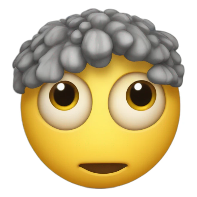 3d sphere with a cartoon kind skin texture with big kind eyes sticker