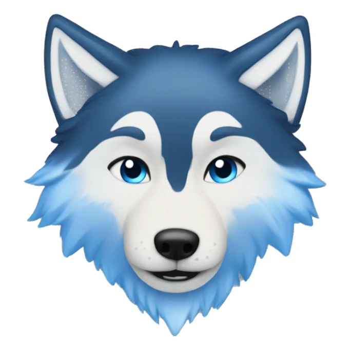 make me a blue and whit and blue wolf sticker