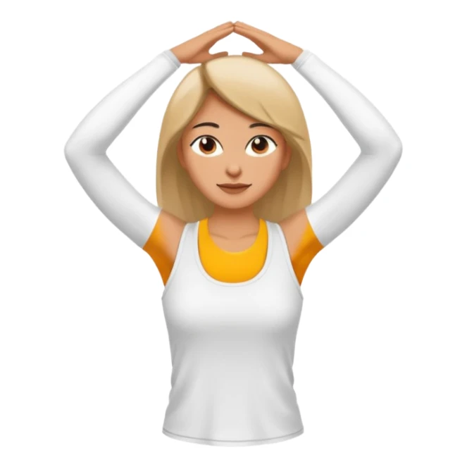 The woman who just woke up is stretching lazily sticker