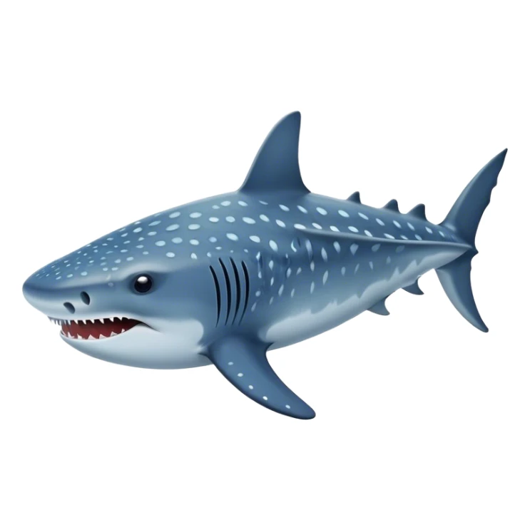 Whale shark, flat, wide mouth, no teets, calm sticker