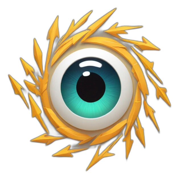 circle of inward facing arrows forming a eye ui sticker