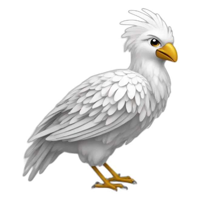 Un homme oiseau a plumes blanches  sticker