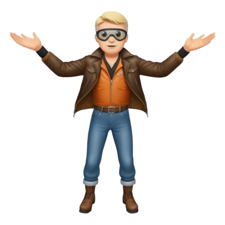 White man wingwalking sticker