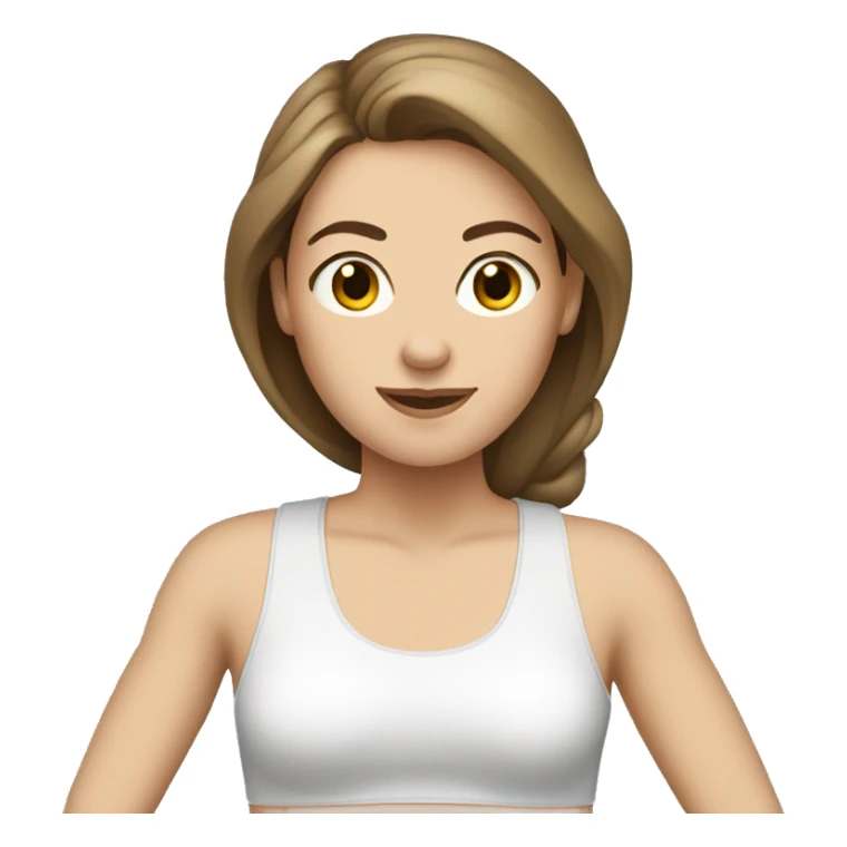 Brown hair white woman pilates sticker