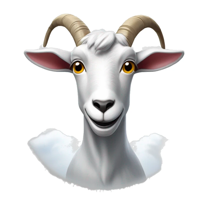 goat and a cloud above his head with brussels airlines logo sticker