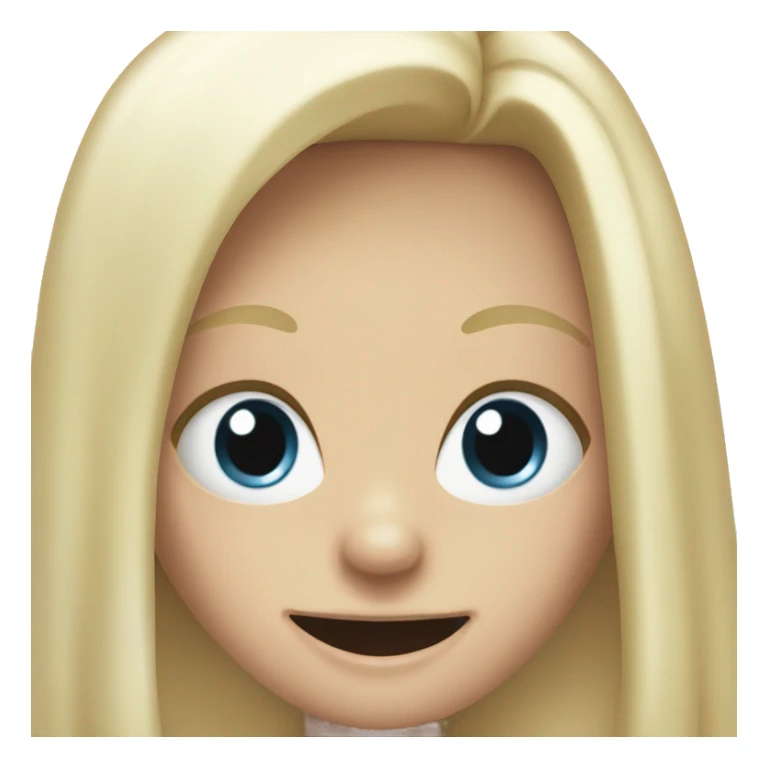 white blond girl with big teeth sticker