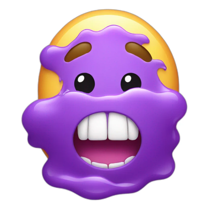 purple soap in mouth sticker
