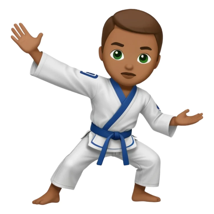 Karate Emoji with Seattle Seahawks Colors sticker