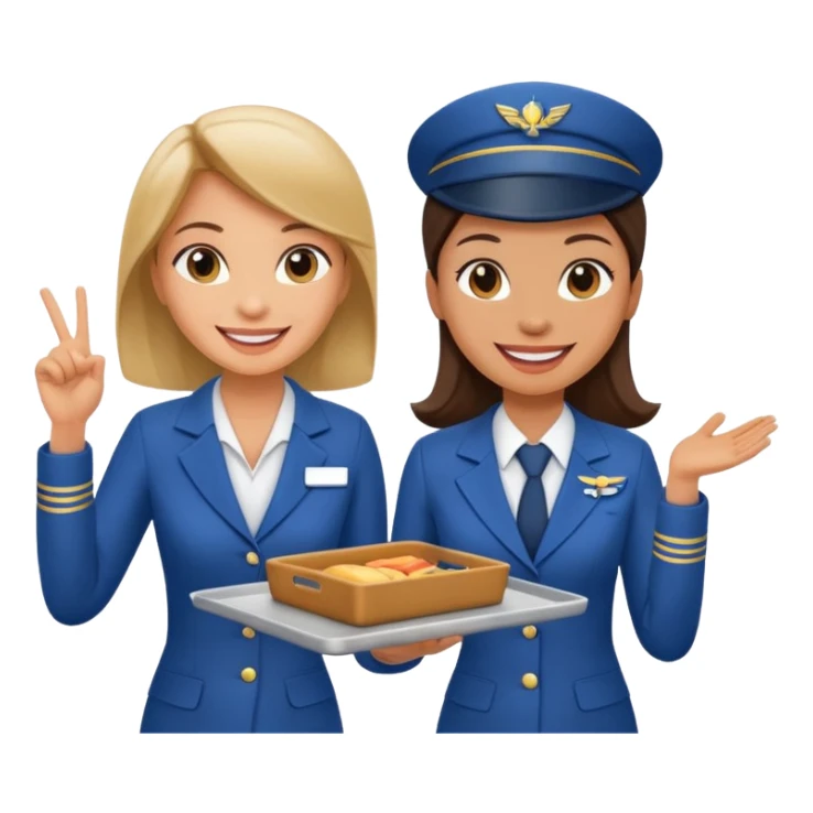 Airplane talking to a female flight attendant.  sticker