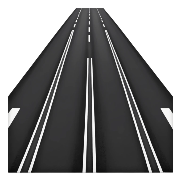 a fresh asphalt road with clear lane markings sticker