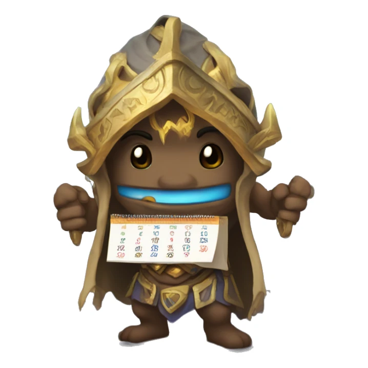 calendar with magical event for world and warcraft sticker