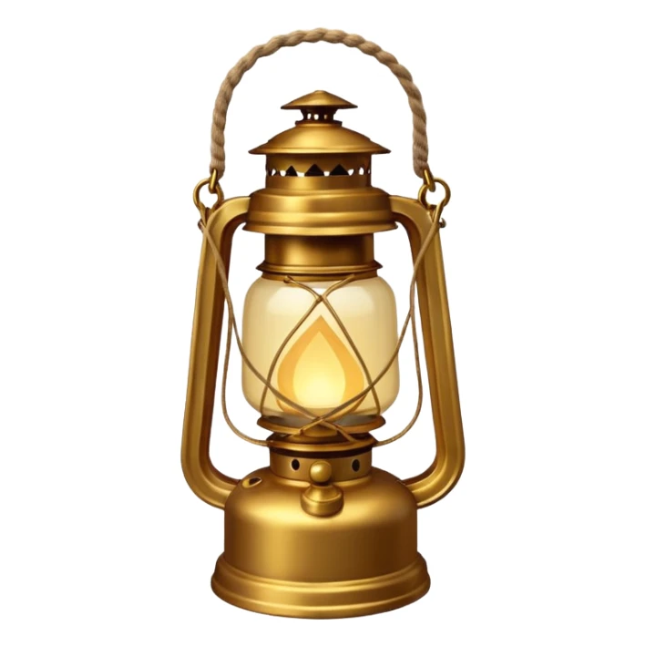 Lantern

New look:

Brass or iron base (#695C48).

Light glow: soft amber (#FFD88A) with slight haze effect.

Replace glass reflection with matte finish.

Optional rope handle wrapping. sticker