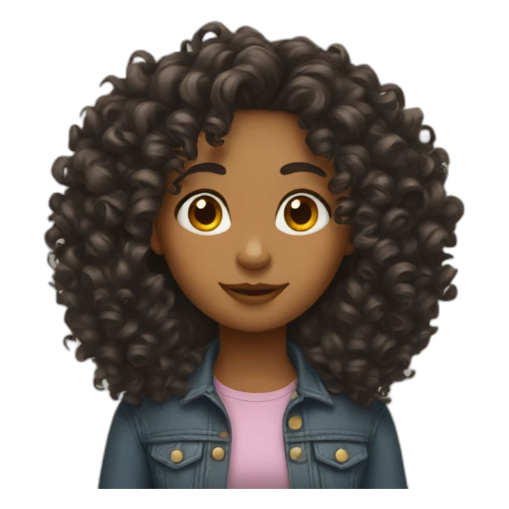 Long Curly girl sticker