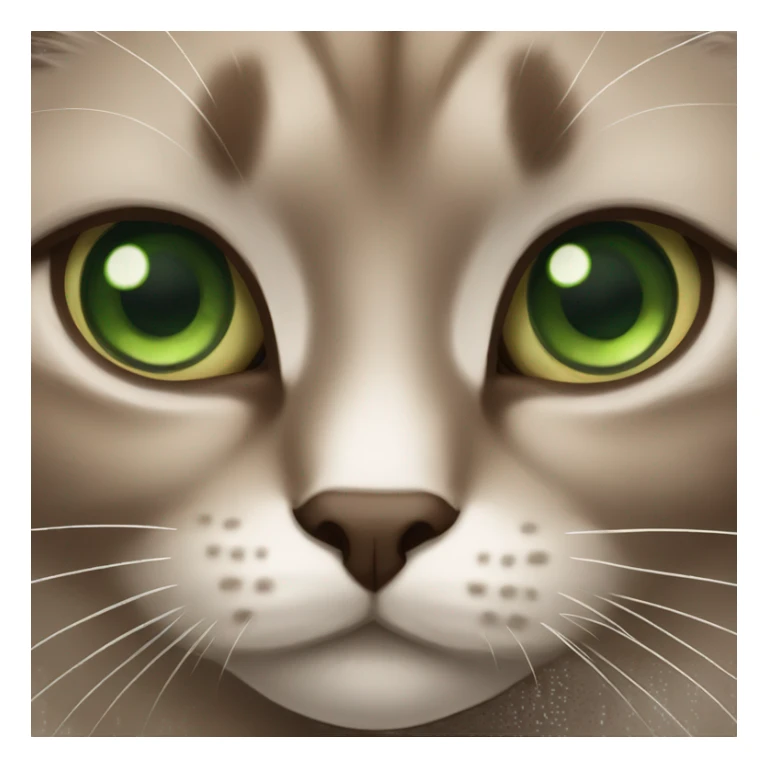 brown ragdoll cat with green eyes sticker