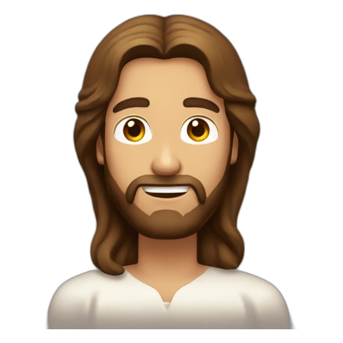 Jesus-Christ-winking-brown-hair-half body sticker
