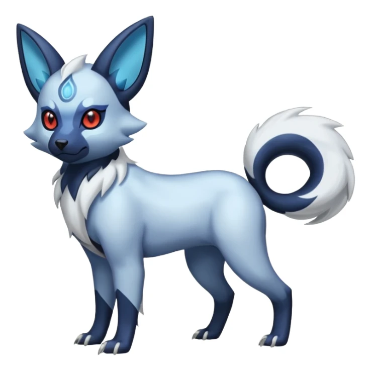 Translucent Magnificent Absol-Zorua-Umbreon-fusion (full body) sticker