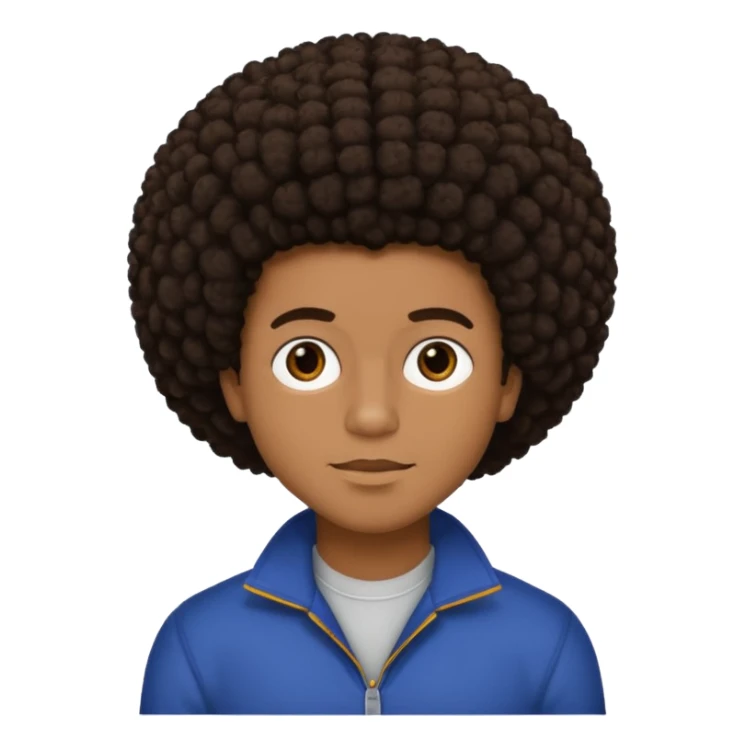 Princeton Perez from Mindless Behavior with dark brown afro hair  sticker