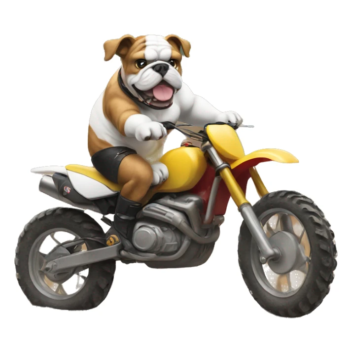 Bulldog  on a dirtbike sticker