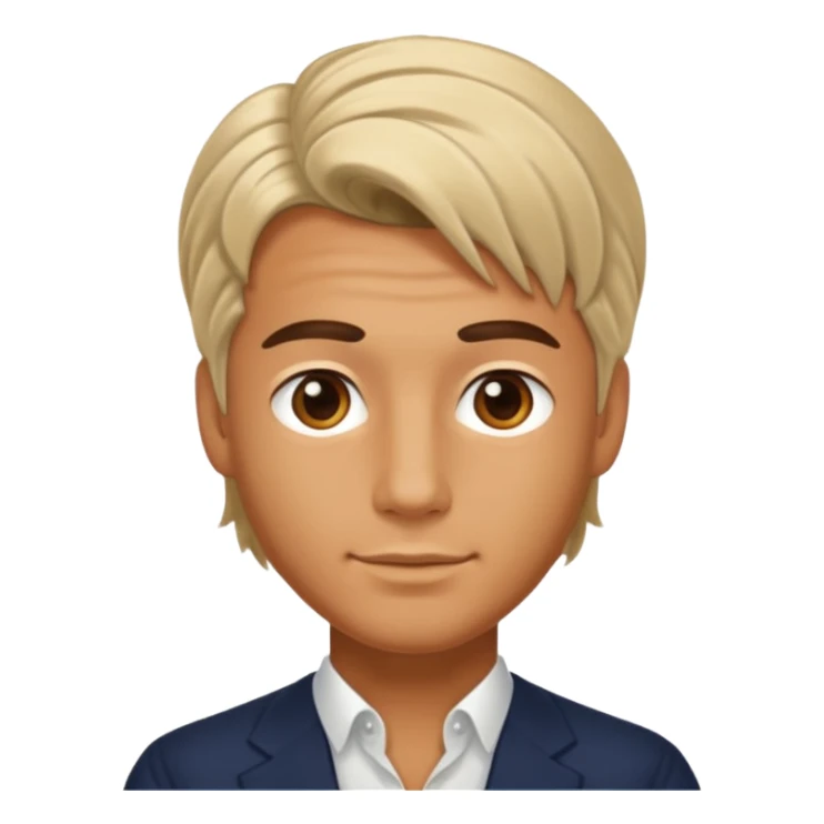 70s 80s men with silk hair style  sticker