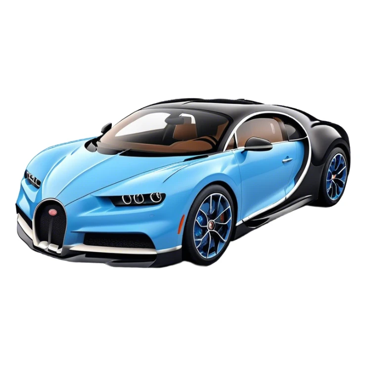 Bugatti Chiron - Bugatti (Model Year: 2022) (Iconic colour: Blue and black) sticker
