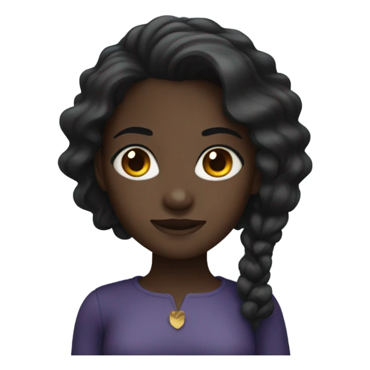 Pretty Dark-skinned girl with dark hair sticker