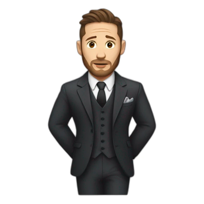 Tom Hardy wearing suit sticker