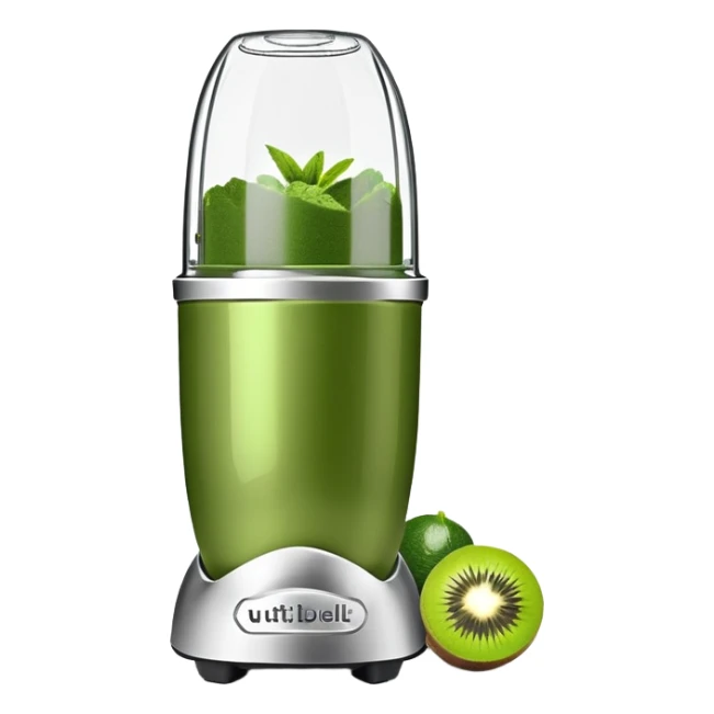 Emoji de una nutribullet color verde sticker