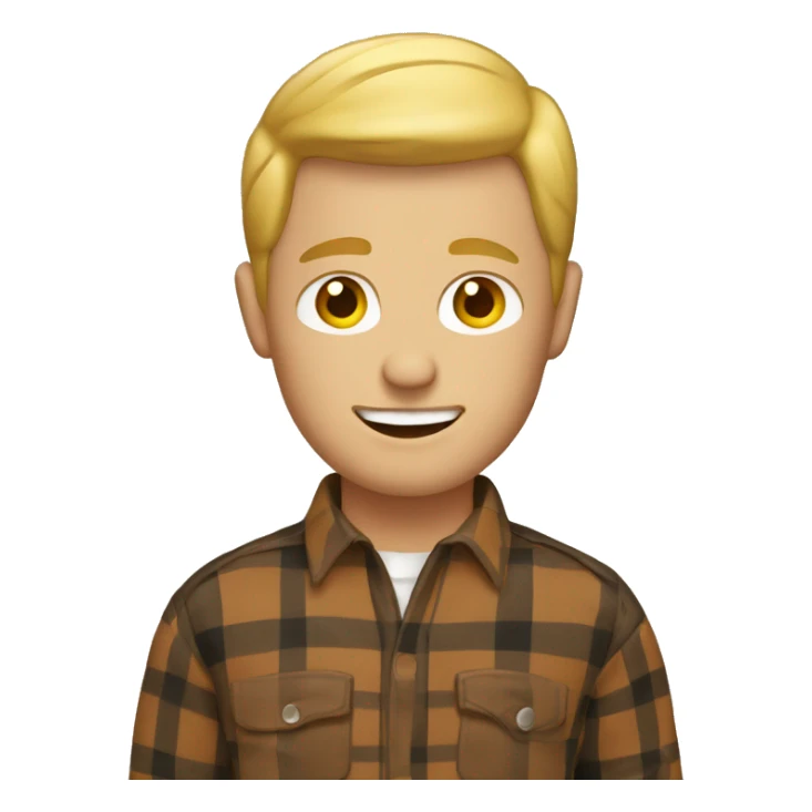 Blonde man with brown plaid shirt

 sticker