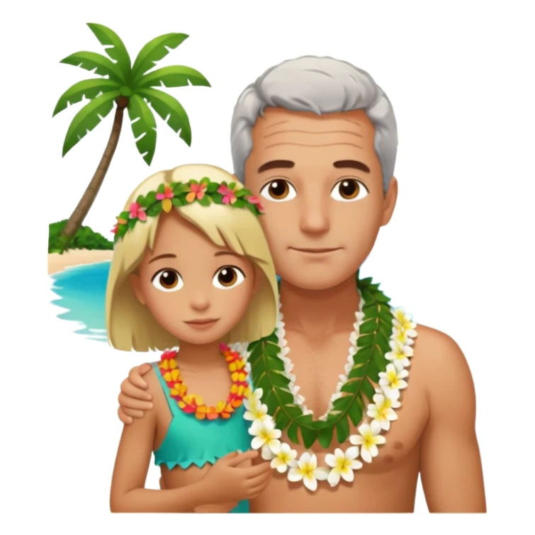 Epstein and a child on an island sticker