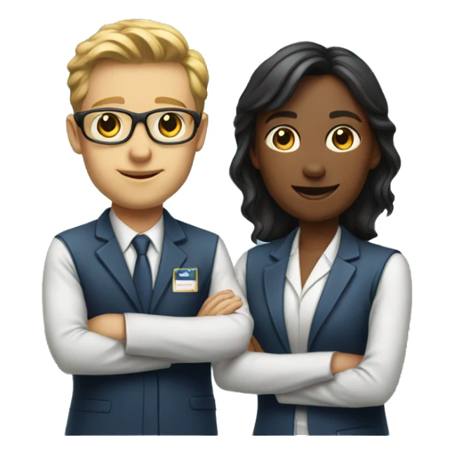 Team of specialists 3 person sticker