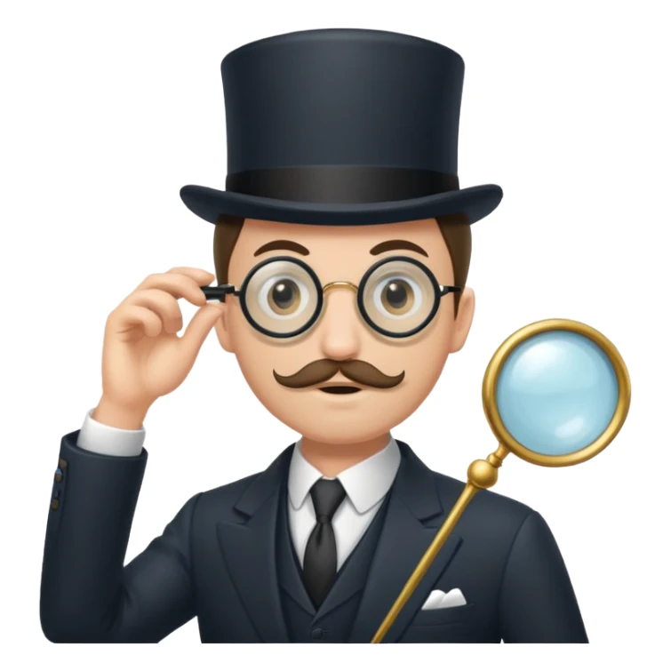 can you change that to him looking through a long monocle sticker