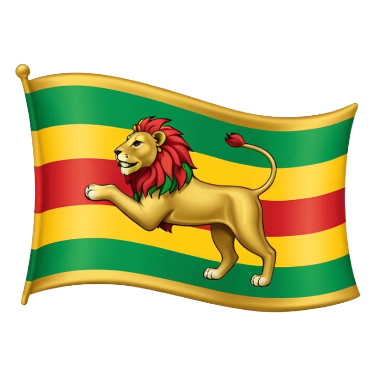 Ethiopian Lion of Judah flag  sticker