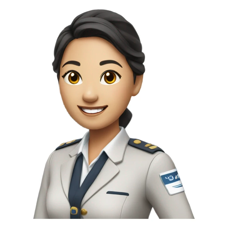 Spirit Asian flight attendant  sticker
