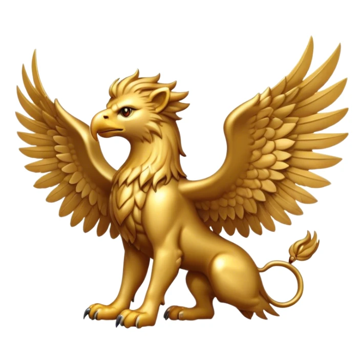 griffin with eagle head, lion body, and wings sticker
