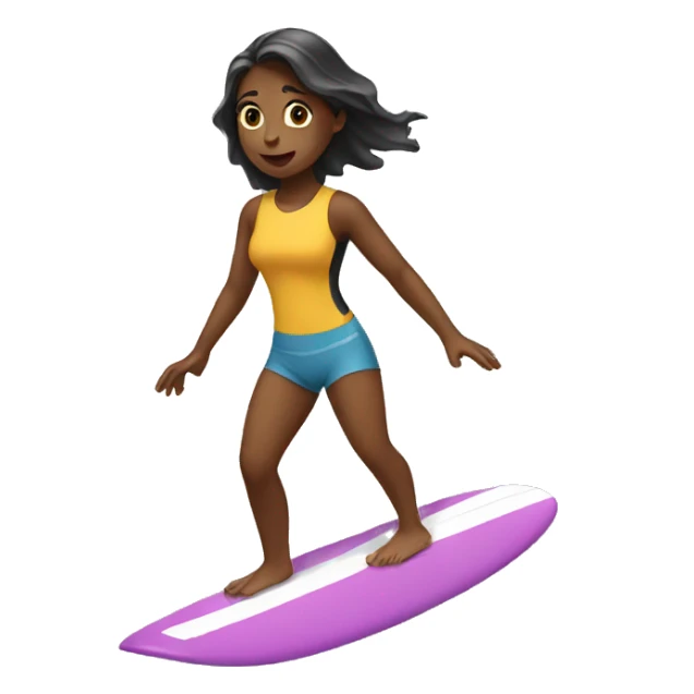 girl surfing and has no hand sticker