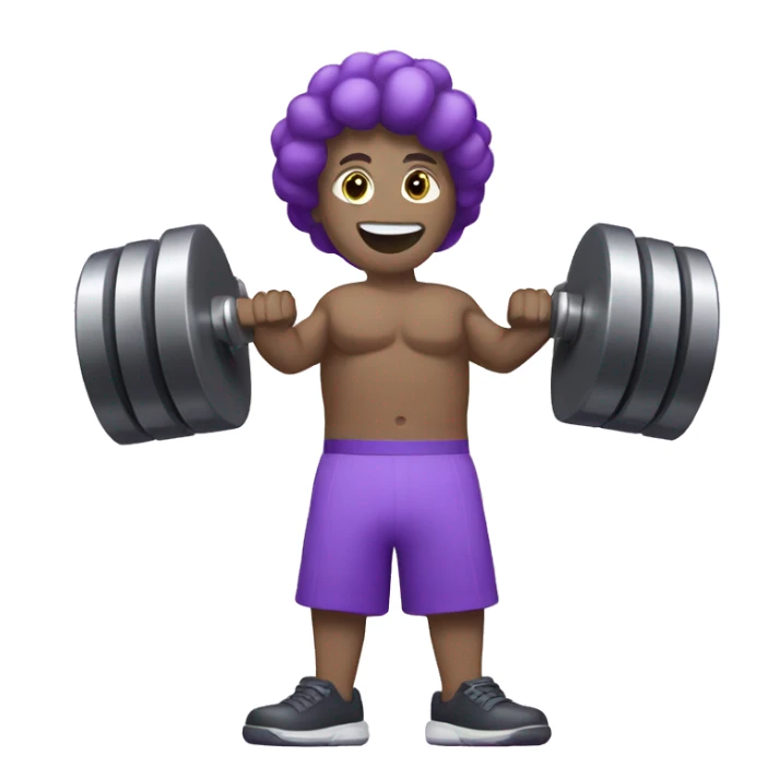 Lilac pair of dumbbells sticker