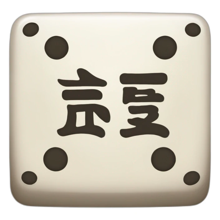 a mahjong emoji with the word "福" written on it sticker