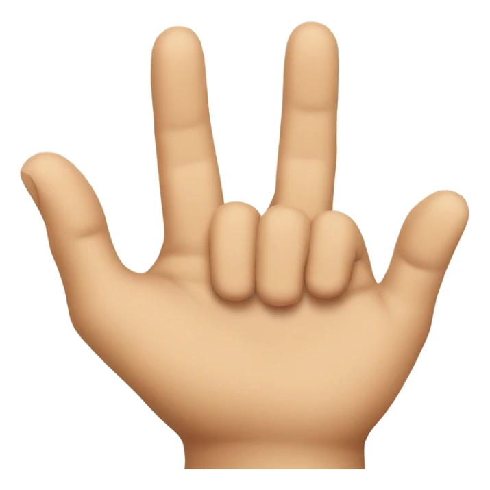 Hand showing by fingers letters “d” and “b” sticker