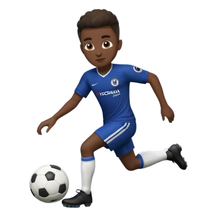 Black chelsea fc player shooting sticker