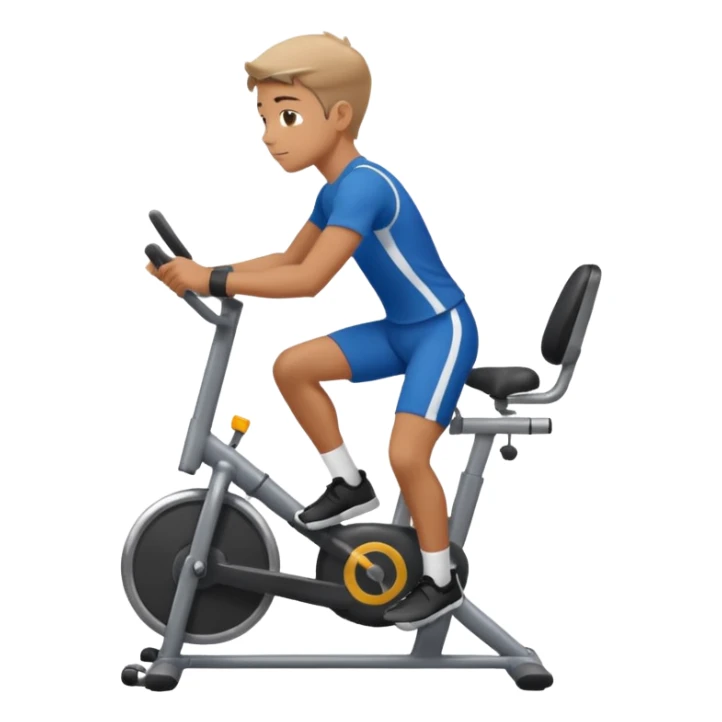 Stationary bike boy riding on it sticker