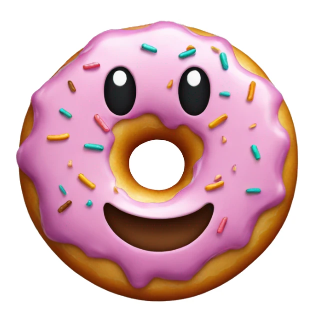 smiling donut sticker