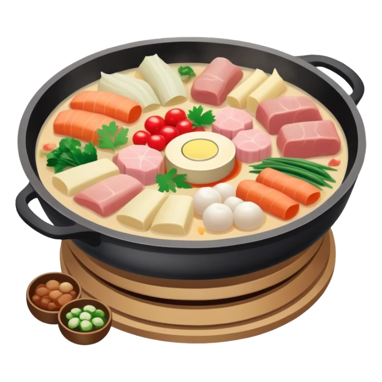 Traditional Chinese hotpot with soft pastel colors sticker