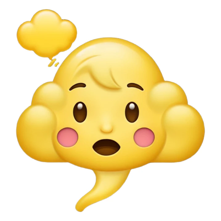 An emoji that is blowing air  sticker