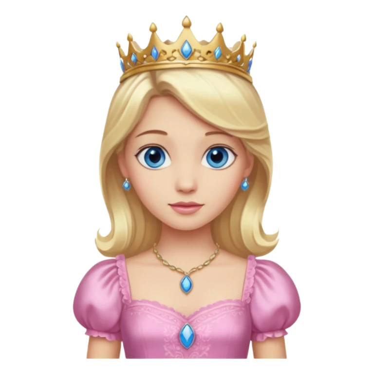 Sarı saçlı mavi gözlü Pembe prenses sticker