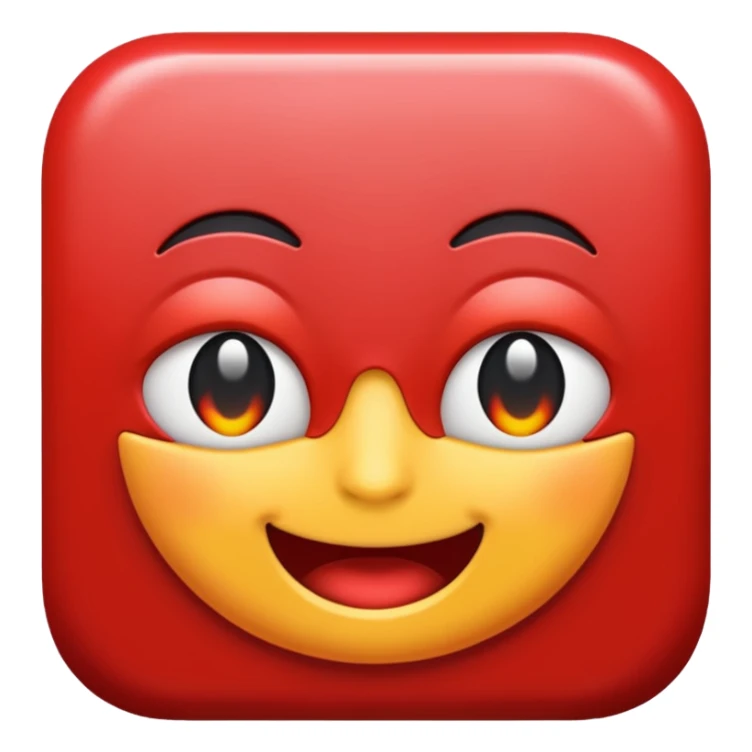 in a shade of red sticker