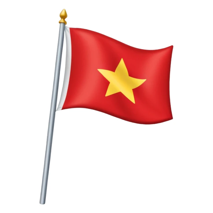 Bandeira toda branca com triângulo vermelho sticker