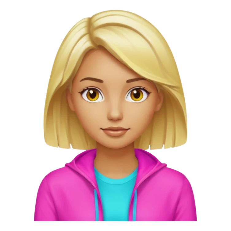 80s woman blonde hair sticker