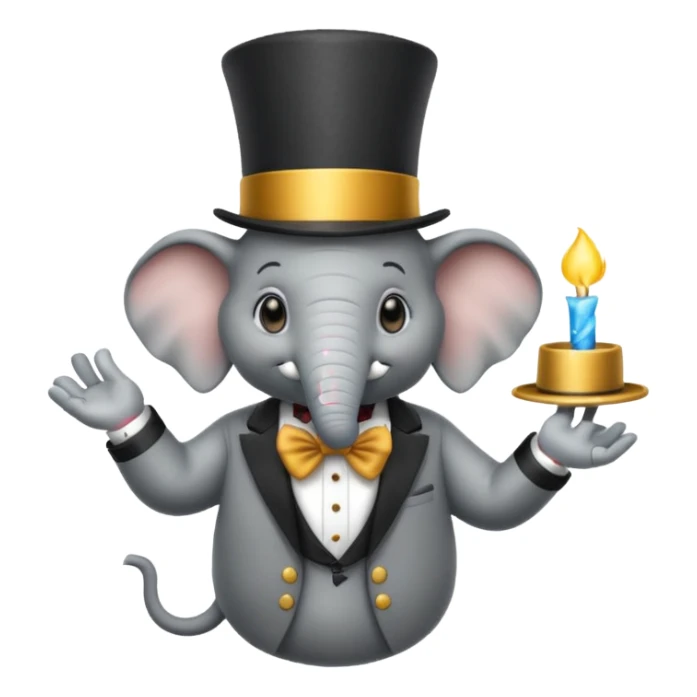 magician elephant sticker